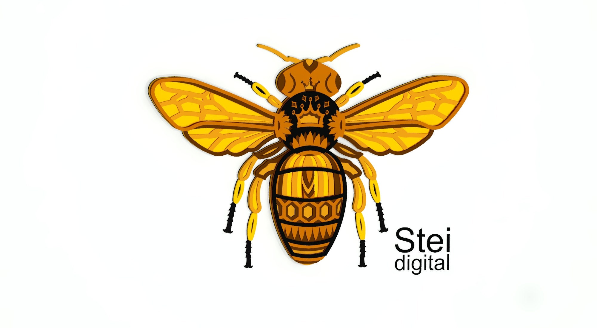 Download 3d Bee Mandala SVG DXF-Dateien für Laserschneiden Cricut | Etsy