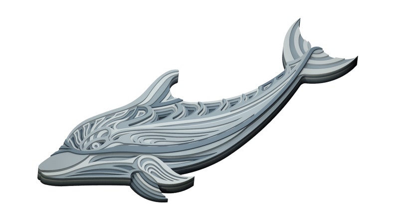 Download Layered Mandala Dolphin Svg - Layered SVG Cut File