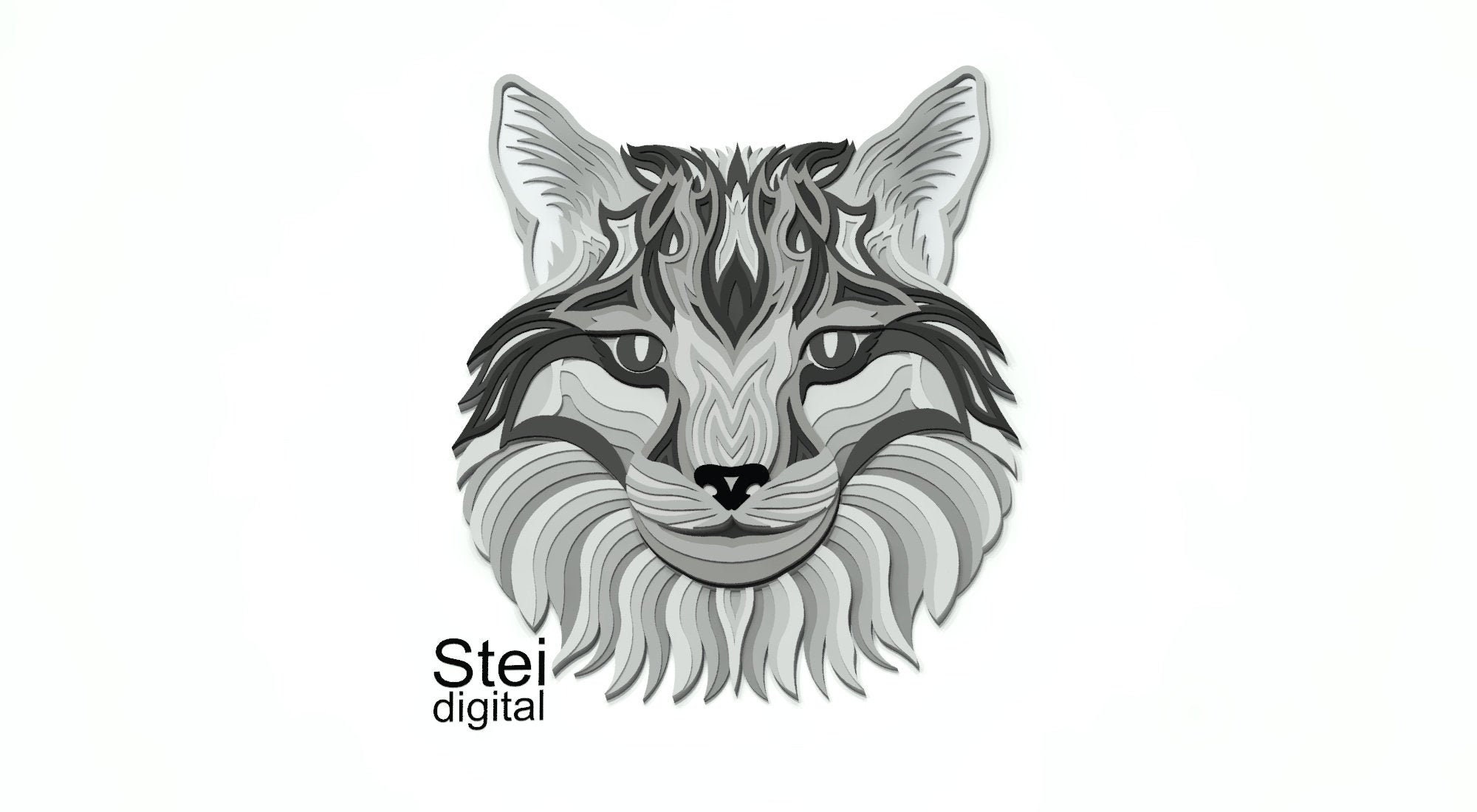 3d Cat SVG DXF Dateien Laser cutting file Template Muster - Etsy