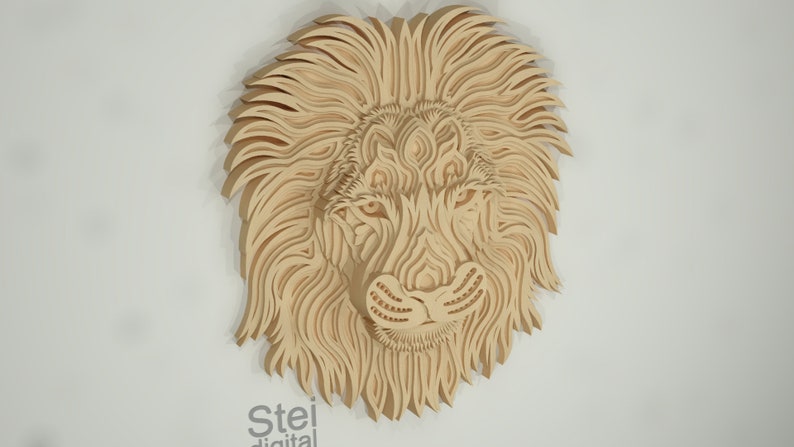 Download 3d Lion mandala DXF SVG files for laser cutting CNC cut | Etsy