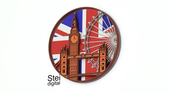 Download 3d Layered London Mandala Svg Dxf Laser Cut Files Multilayer Etsy