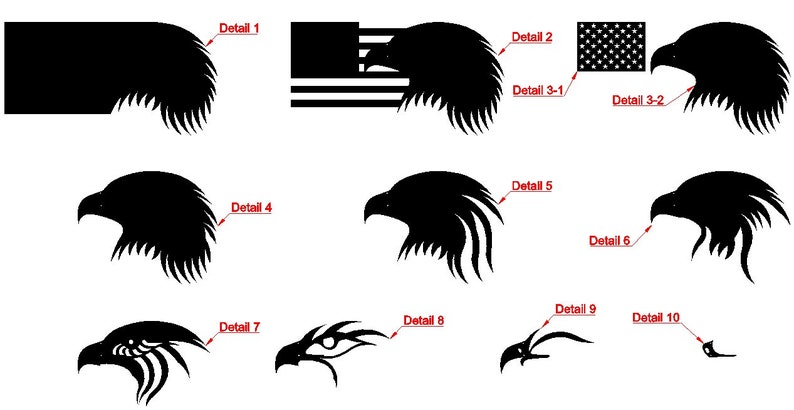 Download 3d Usa flag Eagle mandala DXF SVG files for laser cutting ...