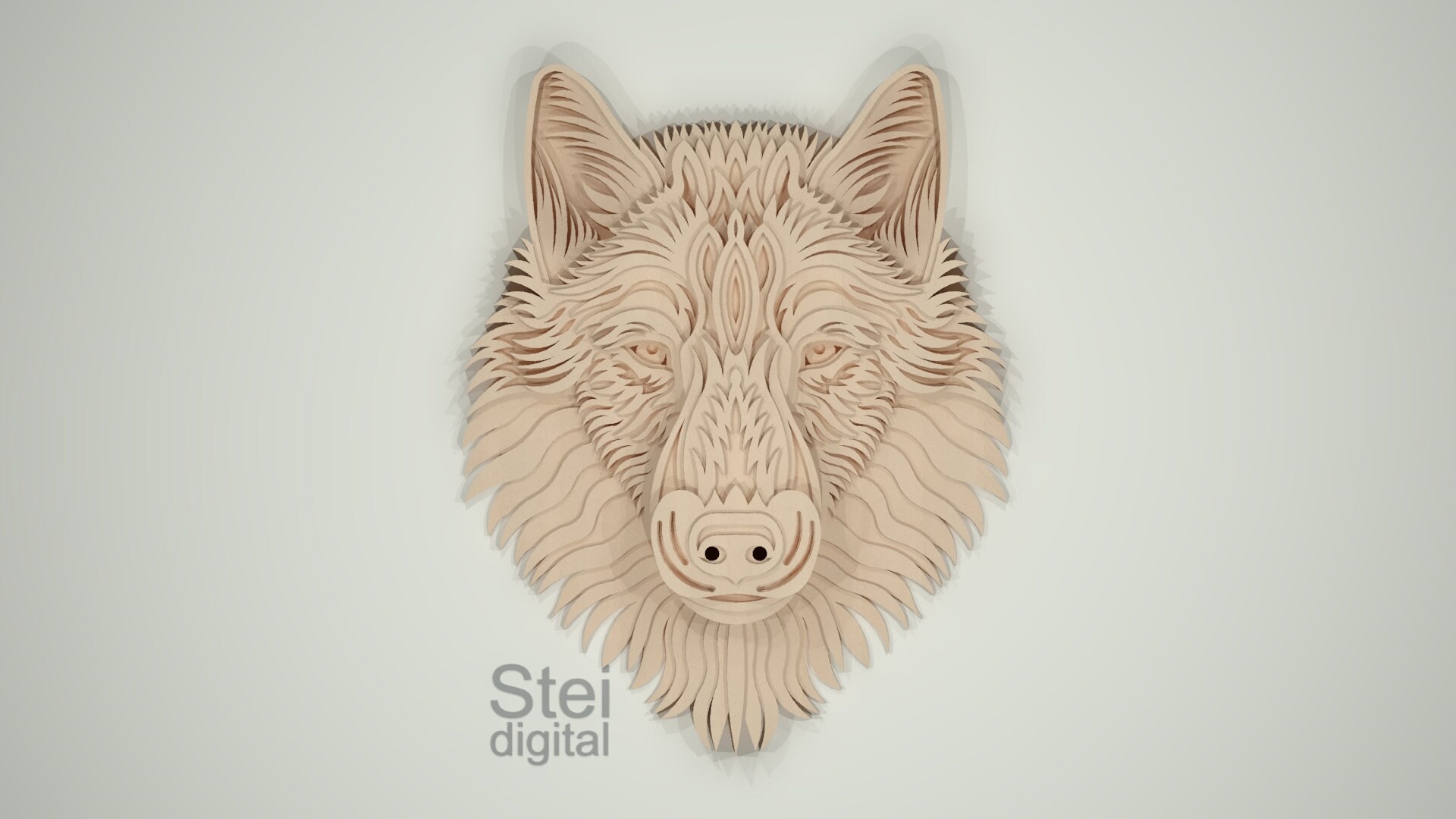 3d layered Wolf SVG DXF files for laser cutting SVG for | Etsy