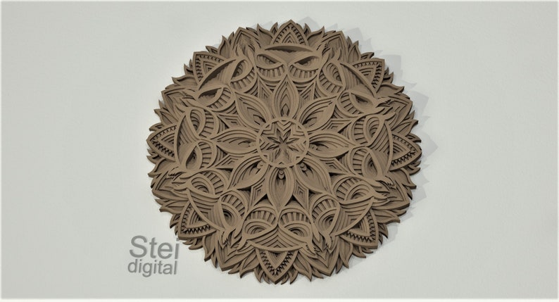 Download 3d Owl mandala DXF Cricut SVG laser cut files templates | Etsy