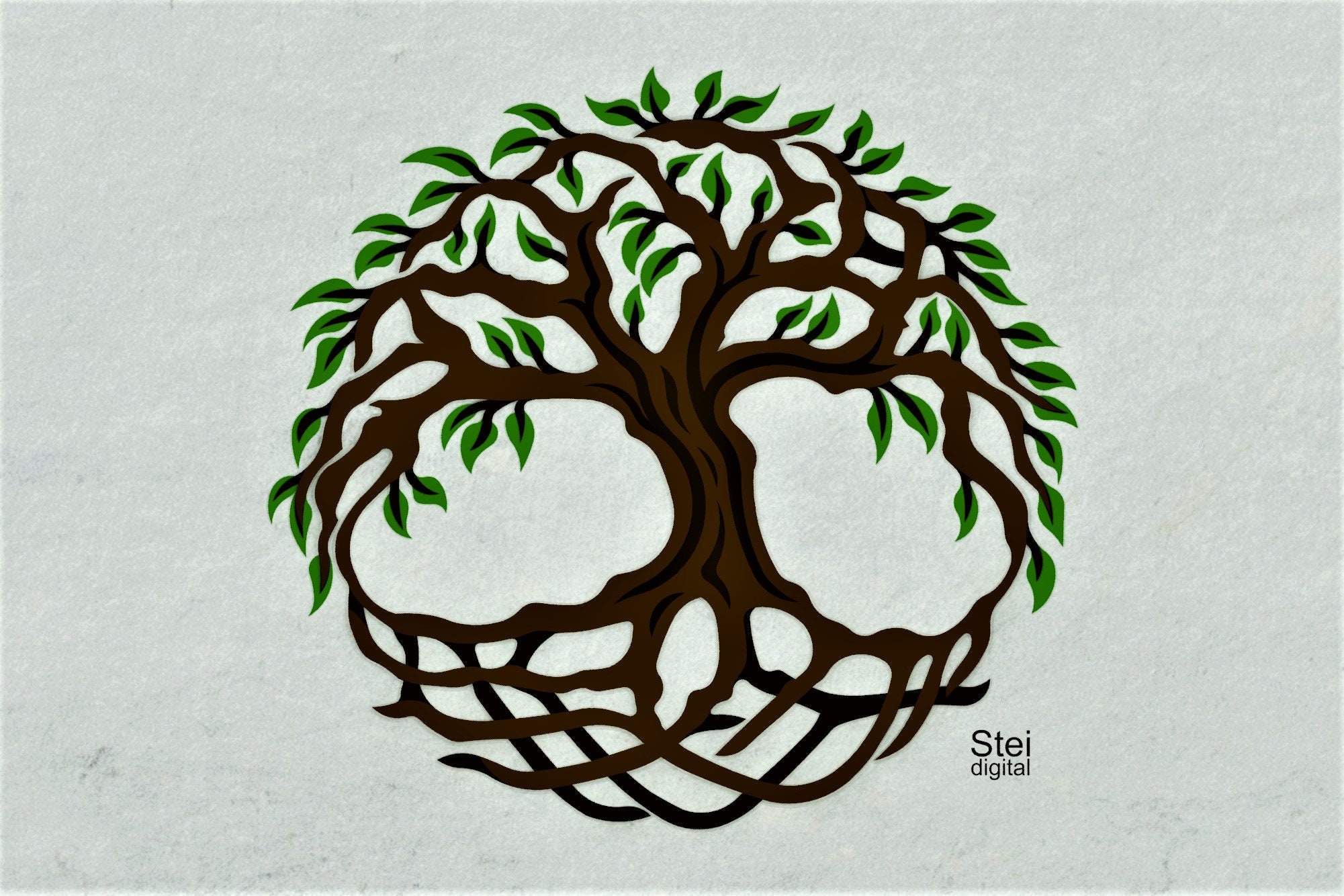 3d Tree of Life Svg Dxf Laser Cut Files Layered Tree of Life Etsy