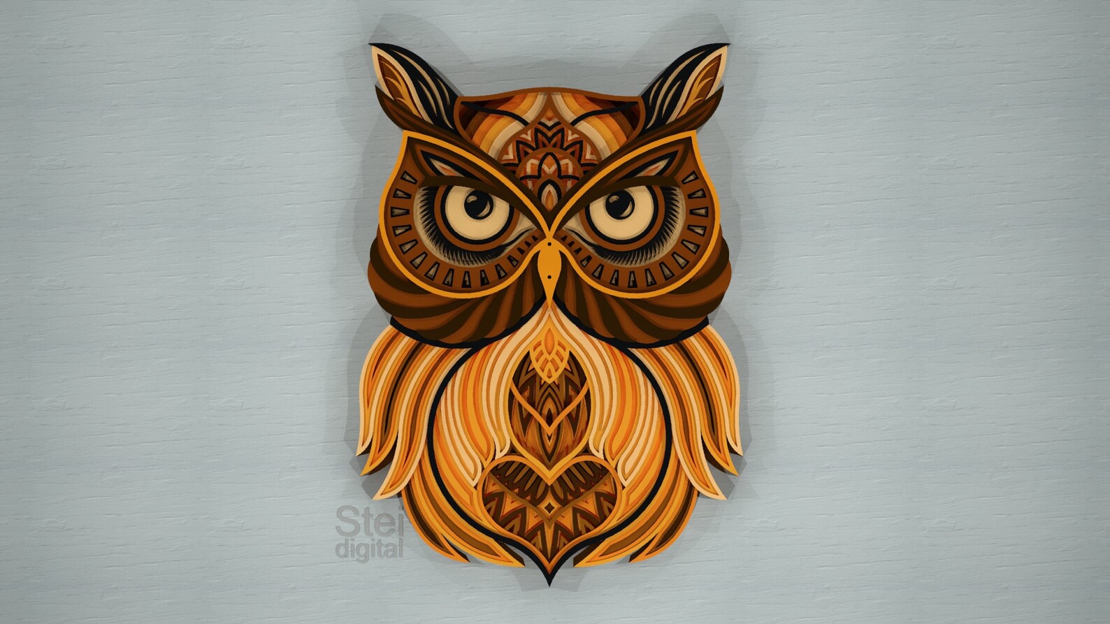 Download 3d Owl mandala DXF SVG files for laser cutting CNC cut | Etsy
