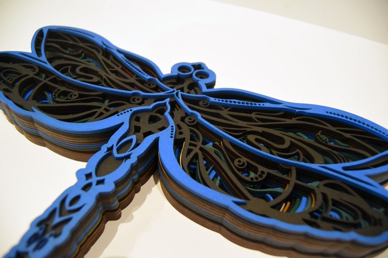 Download 3d Dragonfly design DXF SVG files for CNC laser cutting | Etsy
