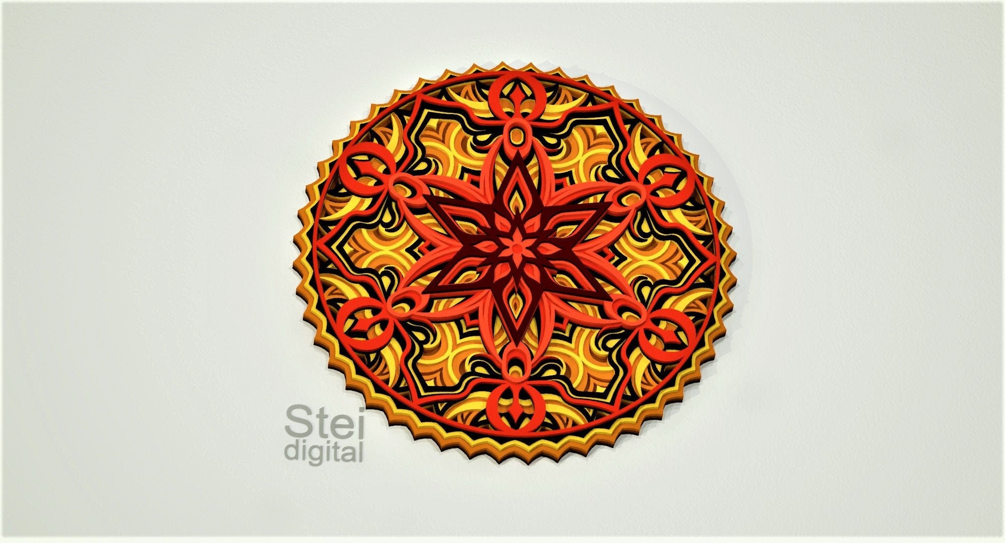 Download 3d Flower mandala SVG for Cricut DXF laser cut files | Etsy