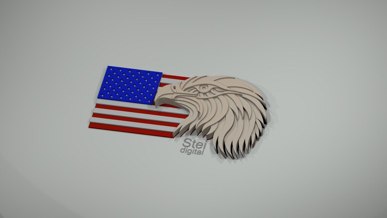 Download 3d Usa flag Eagle mandala DXF SVG files for laser cutting ...