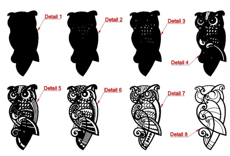 Download 3d Owl mandala SVG DXF cut files laser cut templates cnc ...