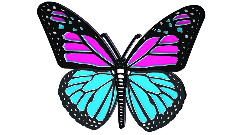 Download 3d Butterfly B2 Mandala DXF SVG files for laser CNC laser ...