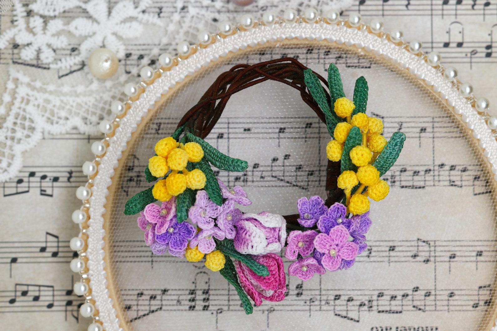 Crochet brooch Wildflower bouquet brooch Crochet flowers Etsy