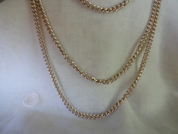 Super Long Gold Chain by Sarah Coventry, 53" long - image 2