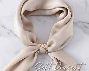 Scarves Buckle / Metal Shawl Bail / Silk Scarf Holder Tube Ring Slider Jewelry Charm