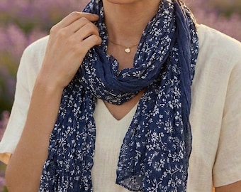 Light Blue Summer Beach Shawl Wrap / Lightweight Cover-Up Scarf for Swimwear & Resort Wear 180cmx90cm