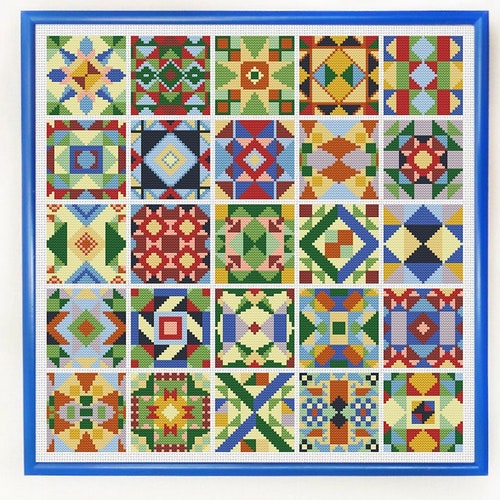 Rainbow Quilt Counted Cross Stitch Pattern Etsy Canada