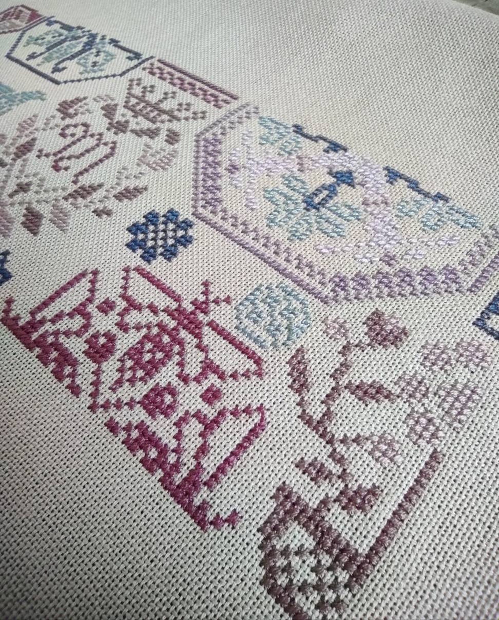 Mini Quaker Sampler Cross Stitch Pattern Easy Counted Cross Etsy