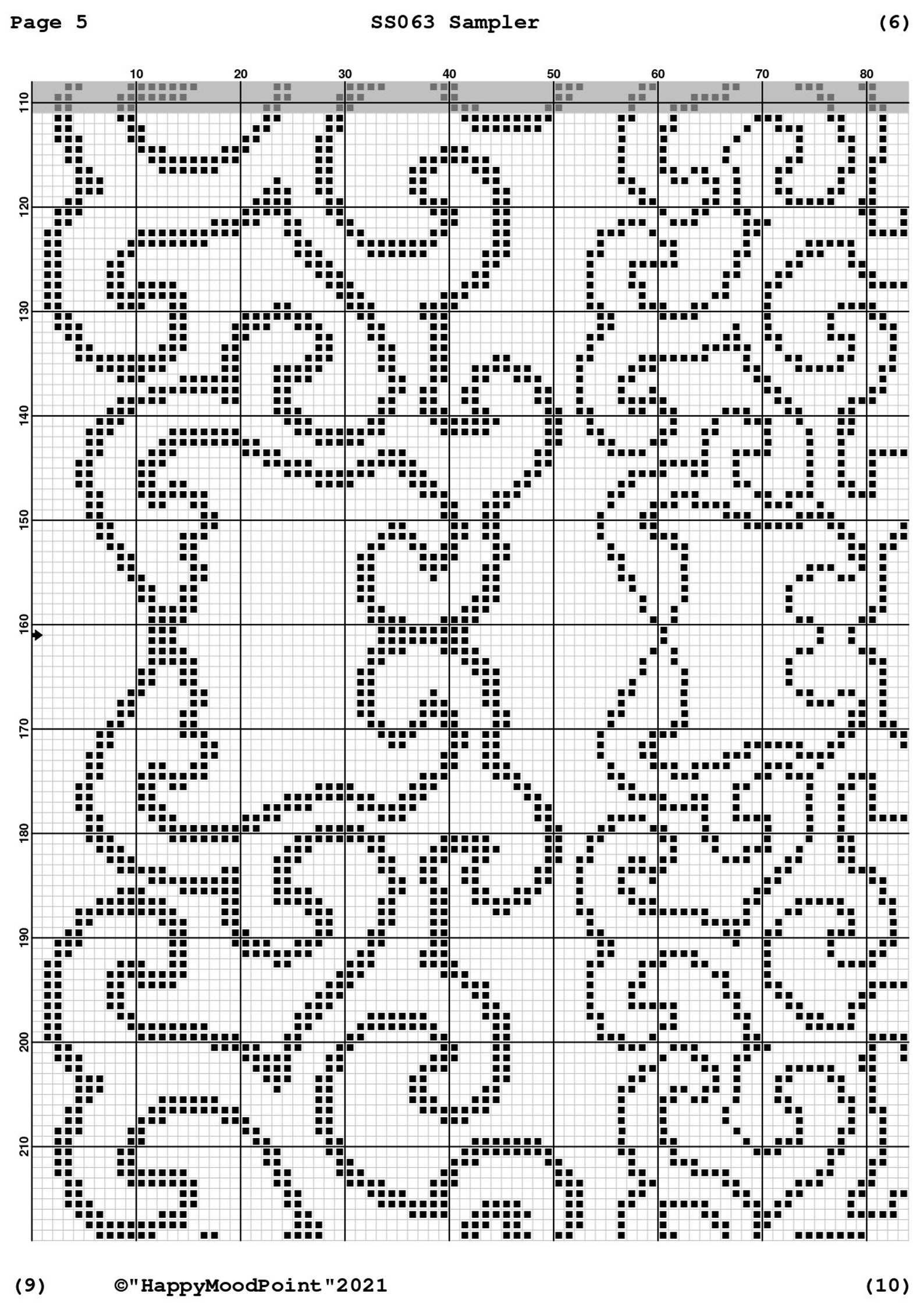 Monochrome Sampler Cross Stitch Pattern Counted Cross Stitch Etsy