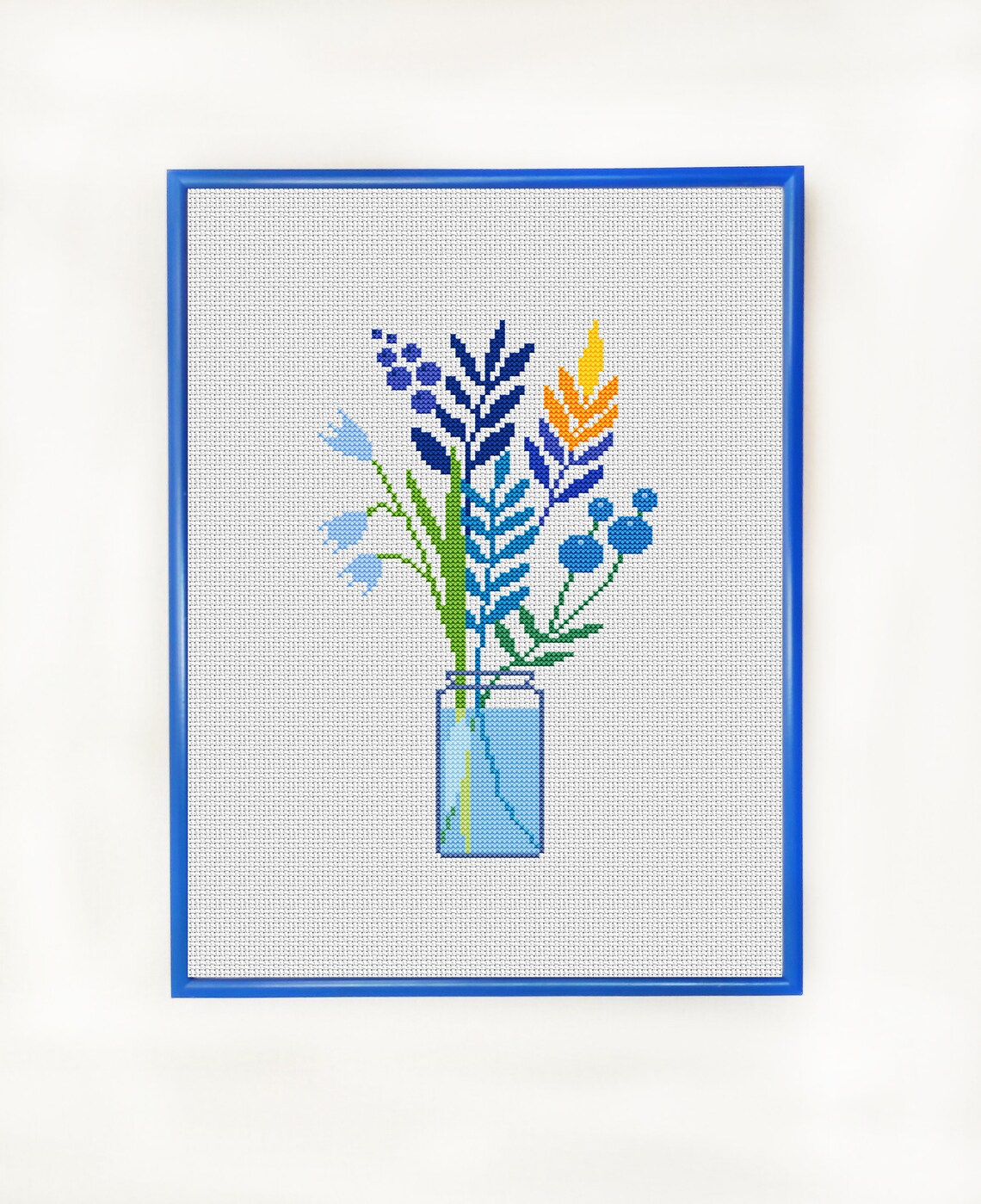 Vase with Flowers Cross Stitch Pattern Easy Cross Stitch Etsy