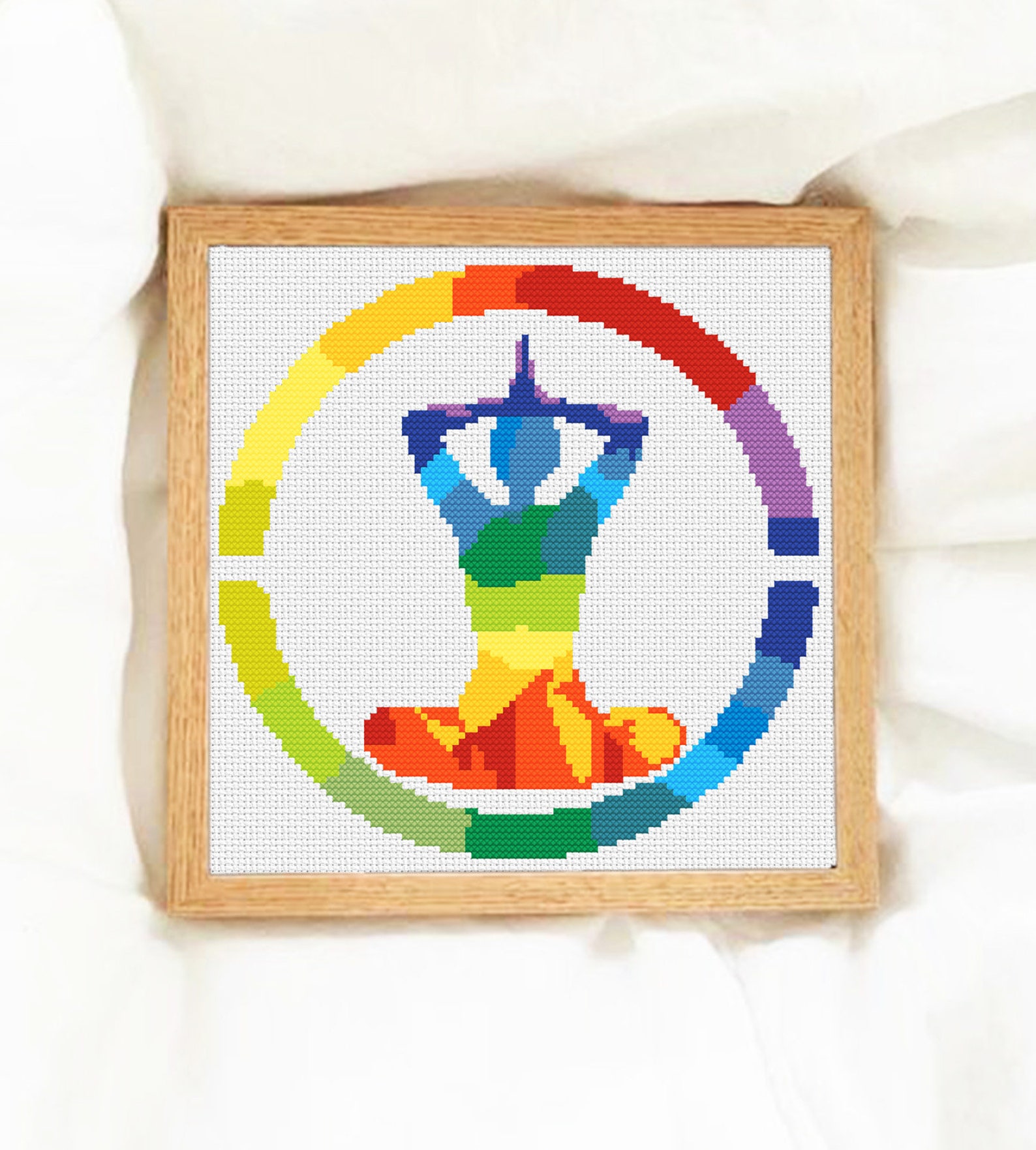 Yoga Sign Cross Stitch Pattern Easy Counted Cross Stitch Etsy