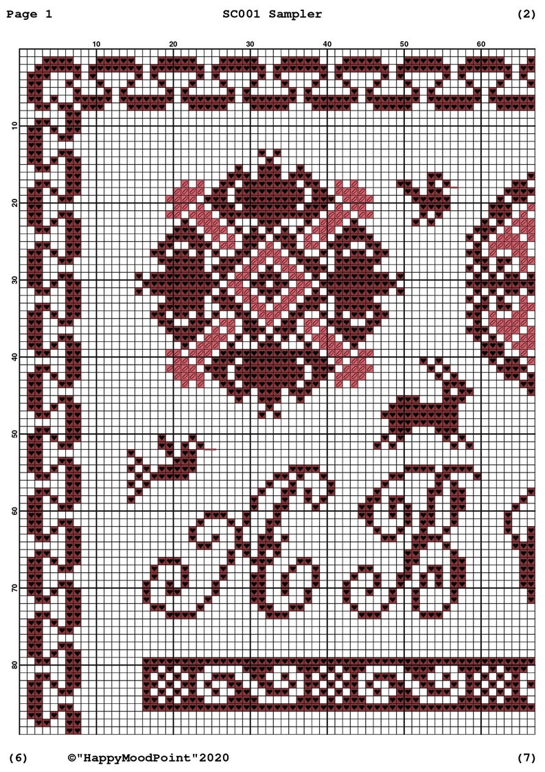 Сircle Sampler Cross Stitch Pattern Vintage Embroidery Etsy