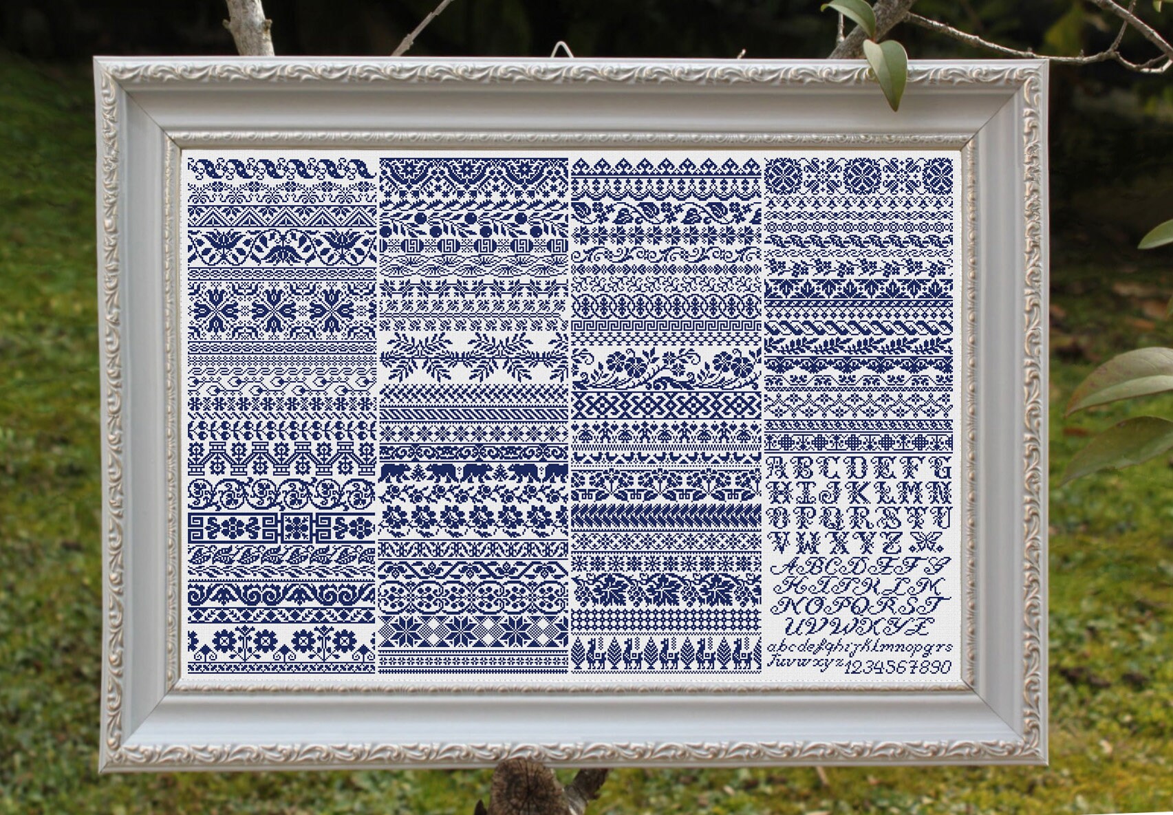 Sampler Borders Cross Stitch Pattern 80 Decorative Borders X Etsy