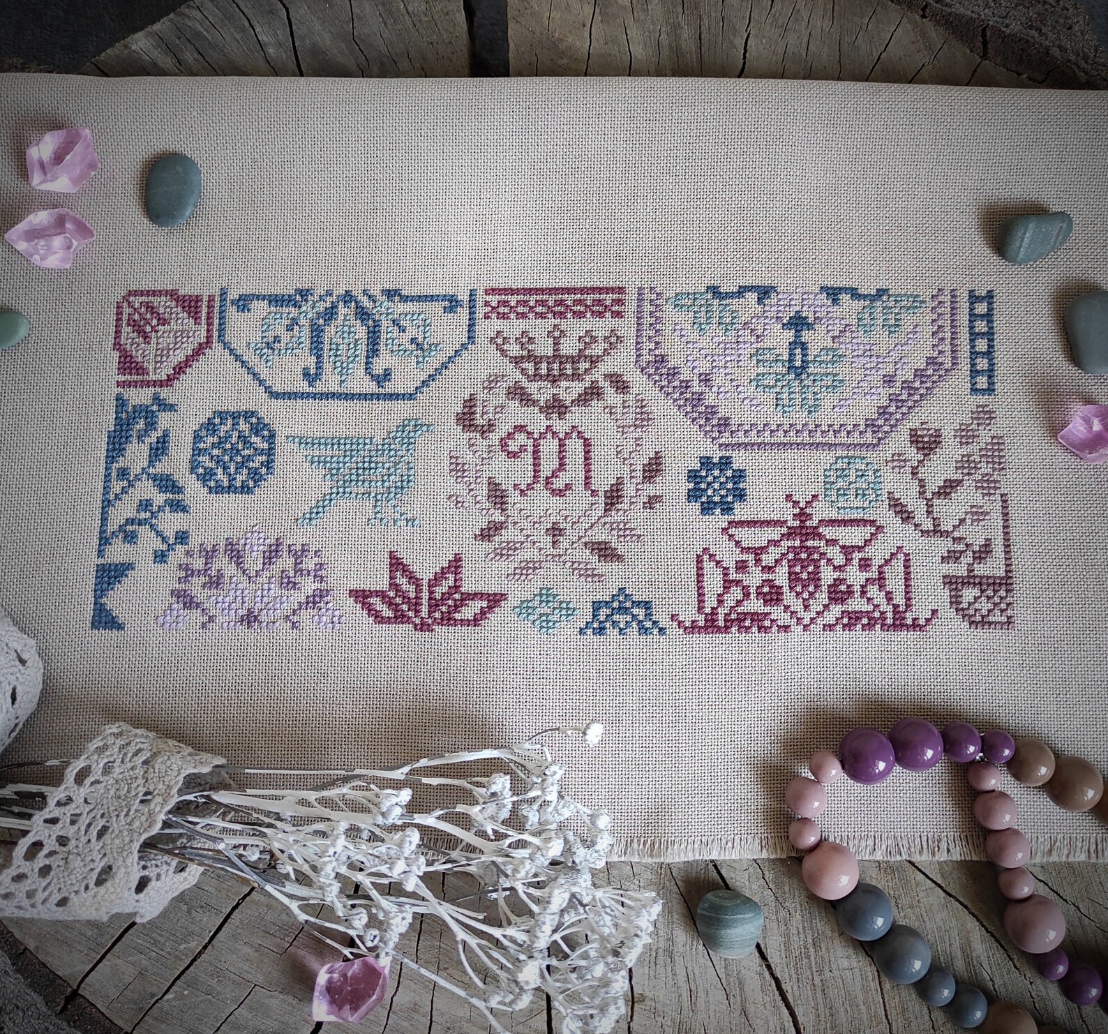 Mini Quaker Sampler Cross Stitch Pattern Easy Counted Cross Etsy