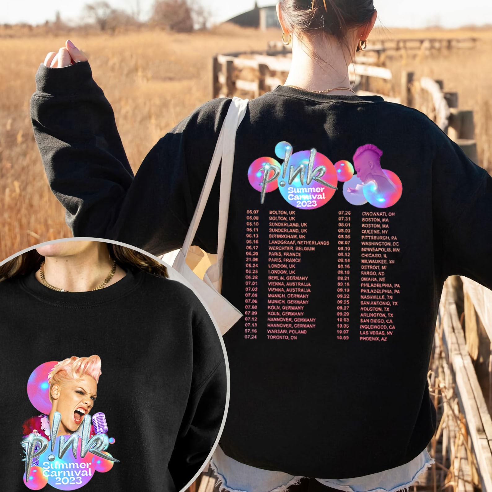 Discover Pink Singer Summer Carnival 2023 Tour Double Side Sweatshirt