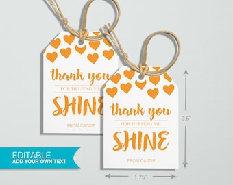 Teacher Appreciation Gift Tags - Editable Template, Teacher Gift Tags, Printable Gift Tags, thank you tag, Teacher Printable, Thank you