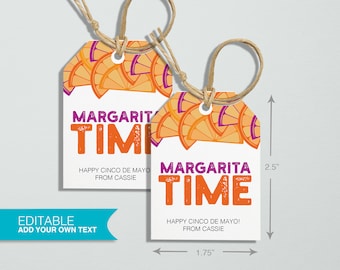 Cinco de Mayo Mexican Fiesta Gift Tags, Party Gift Tags, Printable Gift Tags, Digital File, Instant Download, Editable Template