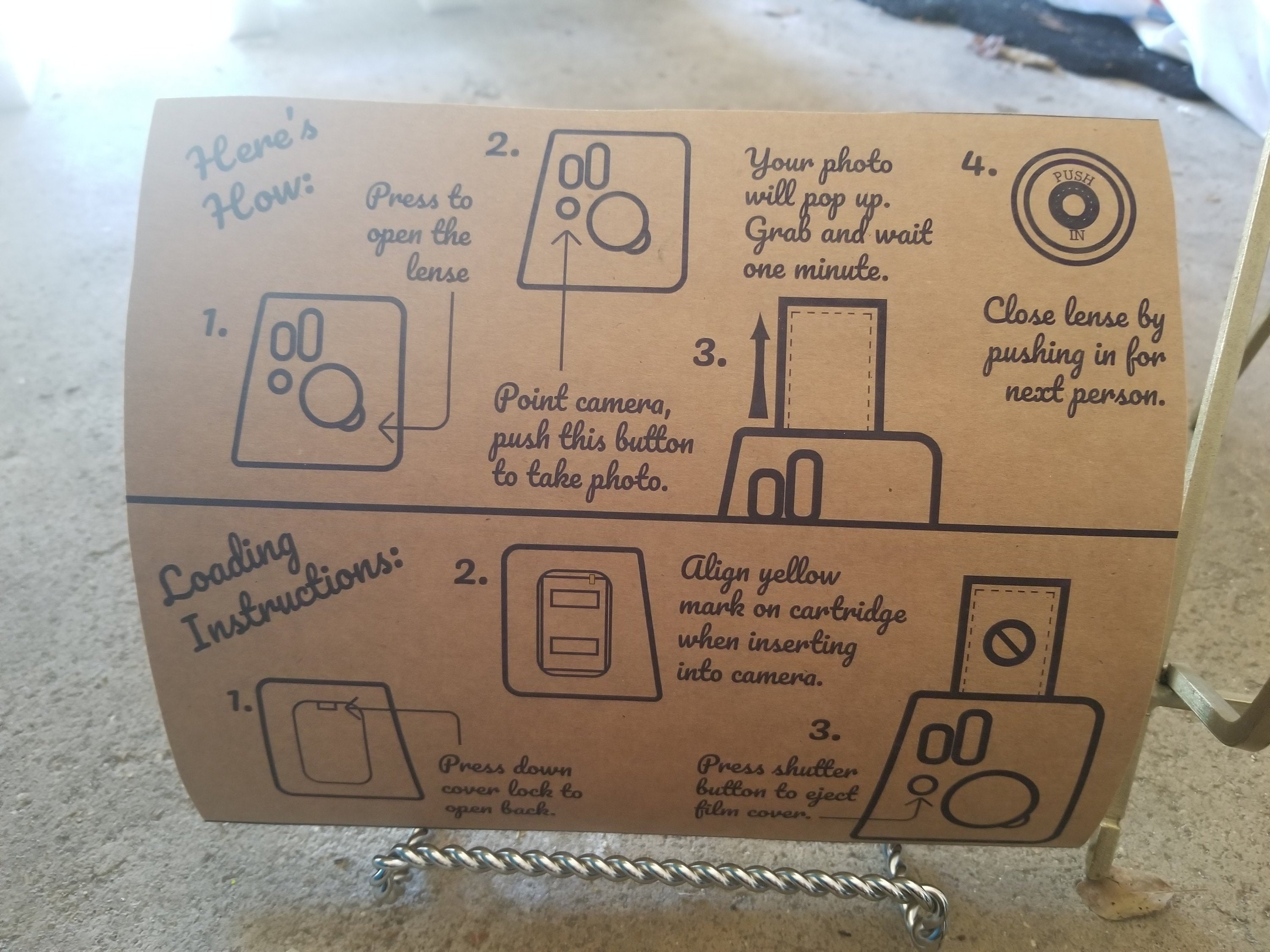 Polaroid Instructions Etsy
