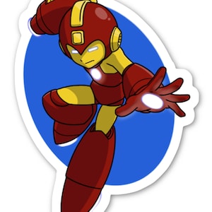 Mega Ironman Glossy Vinyl Sticker