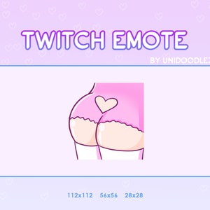 Kawaii butt emote/ Premade twitch emotes/ Thicc / Affiliate streamer/ cute