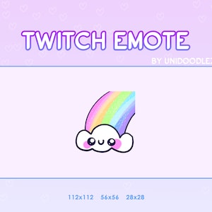 Kawaii rainbow emote/ Premade twitch emotes/ LGBTQ+ / Affiliate streamer