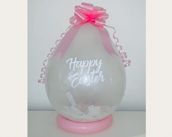 Personalised Easter Popping Balloon Pop Me Happy Easter Piñata Balloon Present Filled Balloon DIY KIT Balloon Kit Easter Bunny 2023