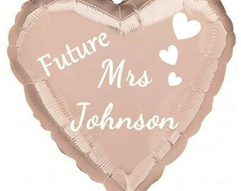 PERSONALISED Rose Gold Foil Balloon 18'' Party Gift Team Bride to be Hen Do MRS Future Mrs