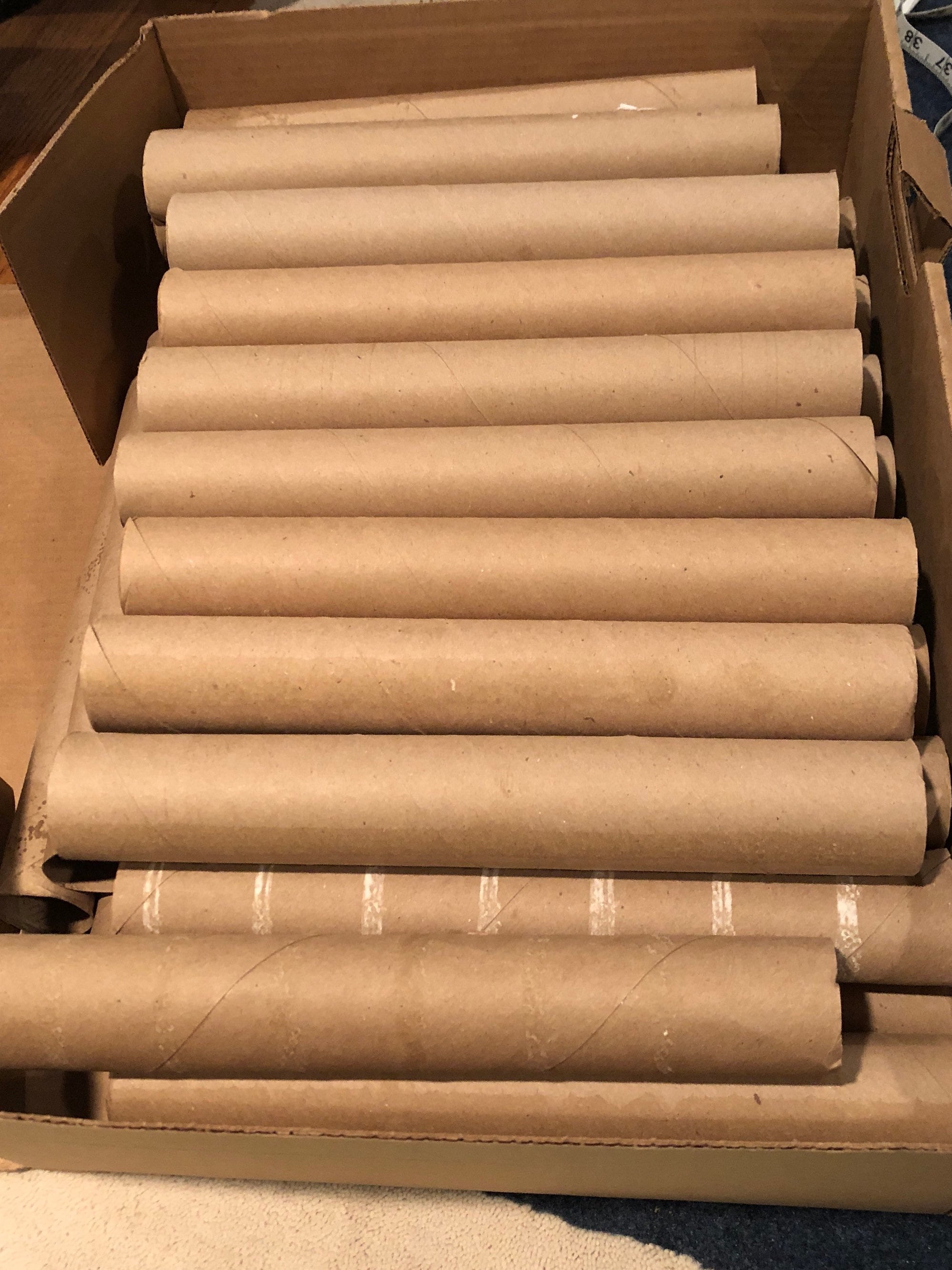 Bright Creations 36 Brown Empty Paper Towel Rolls, Cardboard Tubes