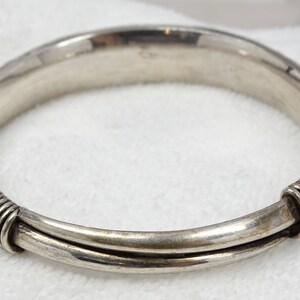 Antique Chinese Pierced Silver Phoenix Expandable Good Fortune Bangle Bracelet bild 3