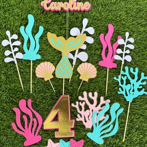 Mermaid Cake topper / mermaid decoration set