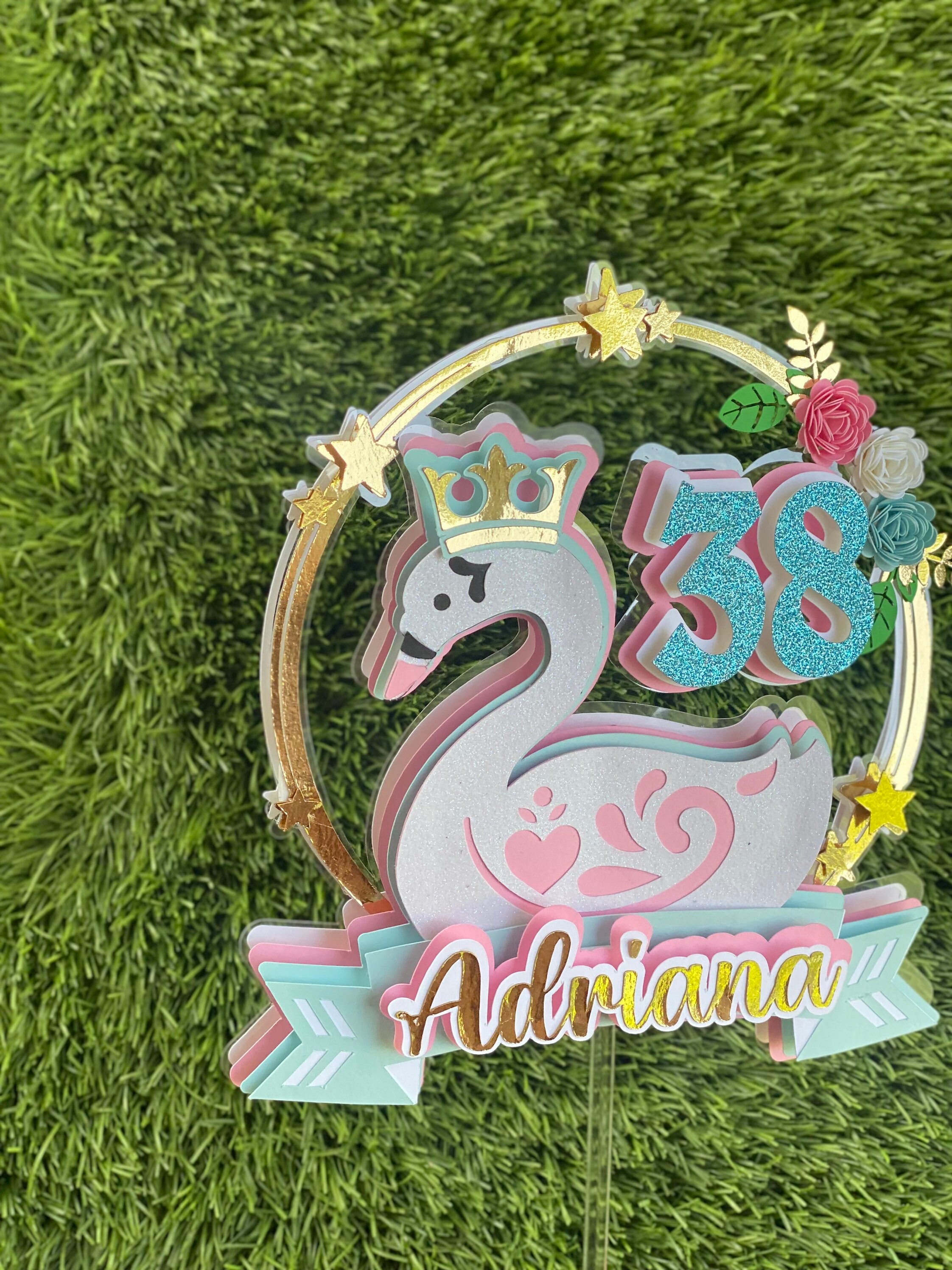 Cisne Cake Topper / Swan Cake Topper / Swan Party / Baby Etsy