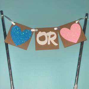 Cake topper/ Girl or Boy / Gender Reveal /Baby Shower/ Treats Toppers / Baby girl / Baby boy
