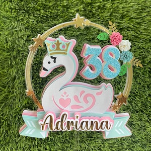 Cisne Cake topper / Swan Cake topper / swan party / baby shower