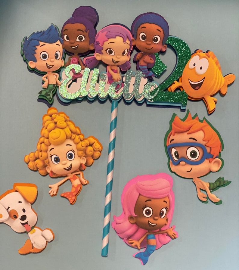 Cake Topper/ Bubble Guppies / Bubble Guppies Party Supplies / Etsy