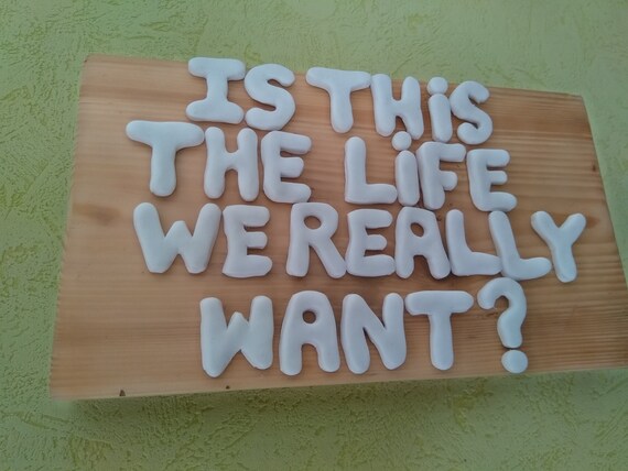 Wood Board Is This The Life We Really Want Etsy