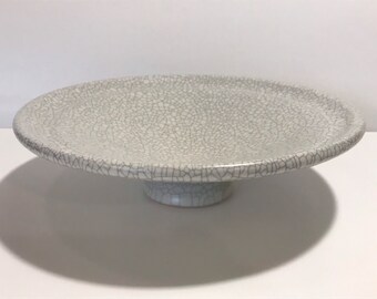 Vintage Rob Wiedmaier studio pottery pedestal bowl 9” signed