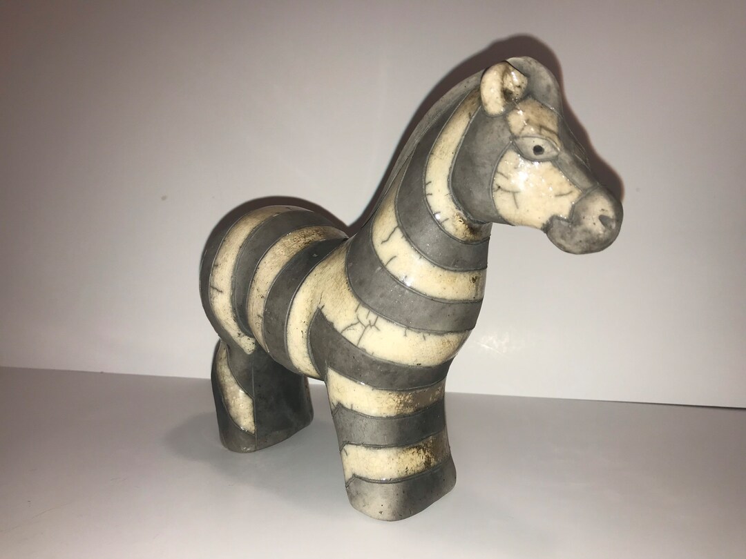 Raku South African Pottery Zebra Artist Signed Etsy