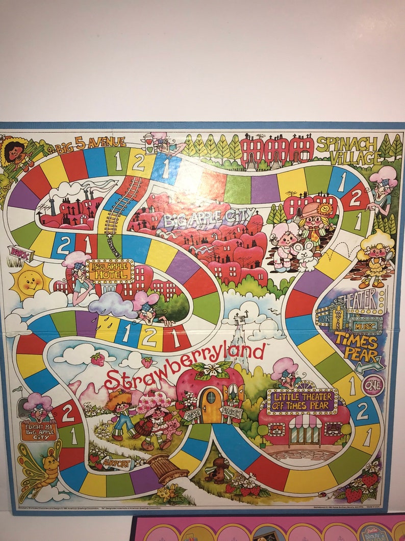 Vintage Set of 3 1980s Game Boards Wall Decor Strawberry Etsy