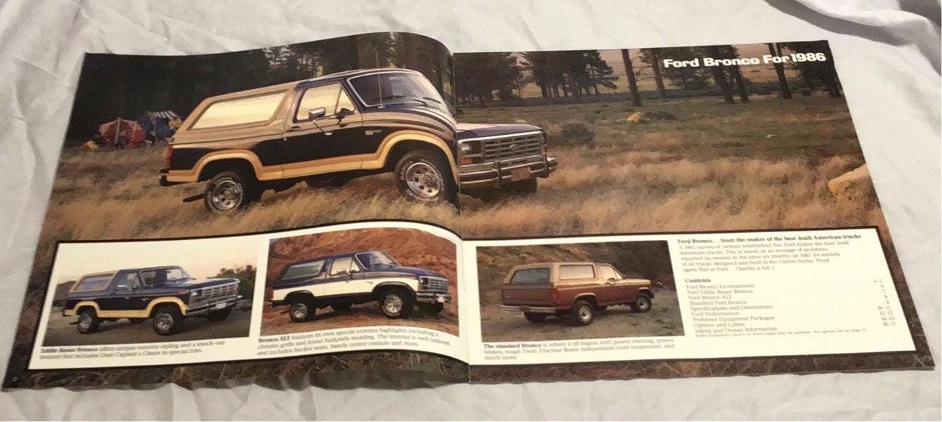 1986 Ford Bronco Dealer Sales Brochure - Etsy