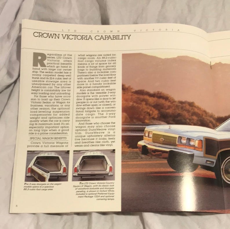 1989 Ford Crown Victoria Sales Brochure Etsy