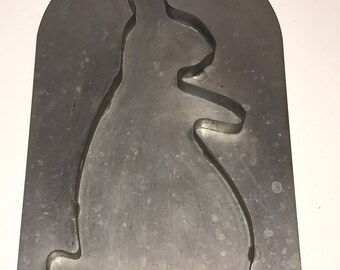 Large vintage bunny rabbit cookie cutter wall hanging